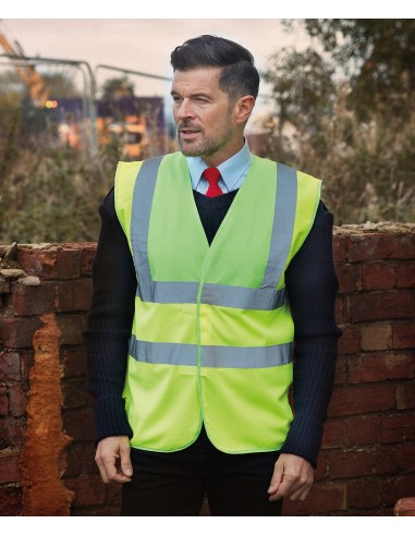 Y-HVW100-Hi-Vis 2 Bands et Braces Waistcoat